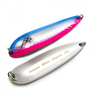 Блесна Salmon River Legend 45гр Blue-Silver-Pink