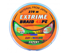 Плетеный шнур Extrime Braid 4X PE 270м Multicolor 0.46мм